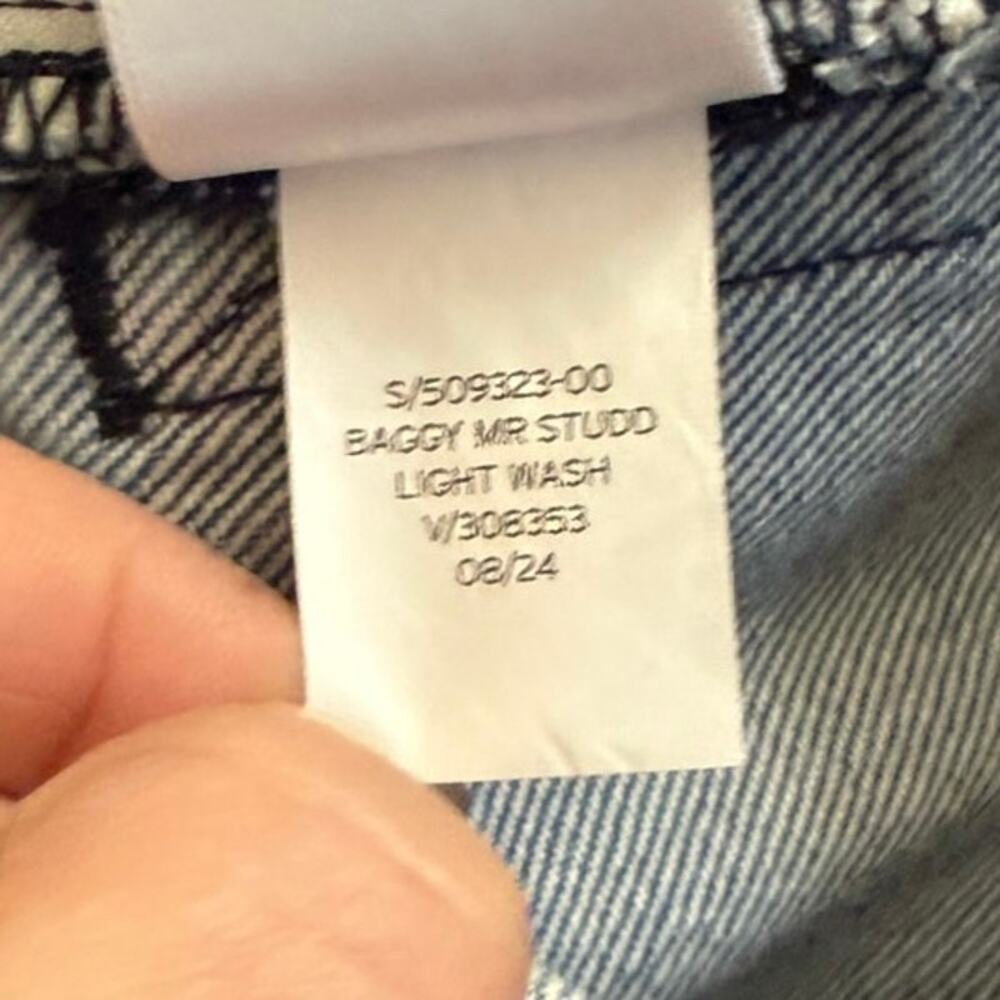 GAP Women's Wide Leg Jeans - Light Blue - Picture 6 of 7
